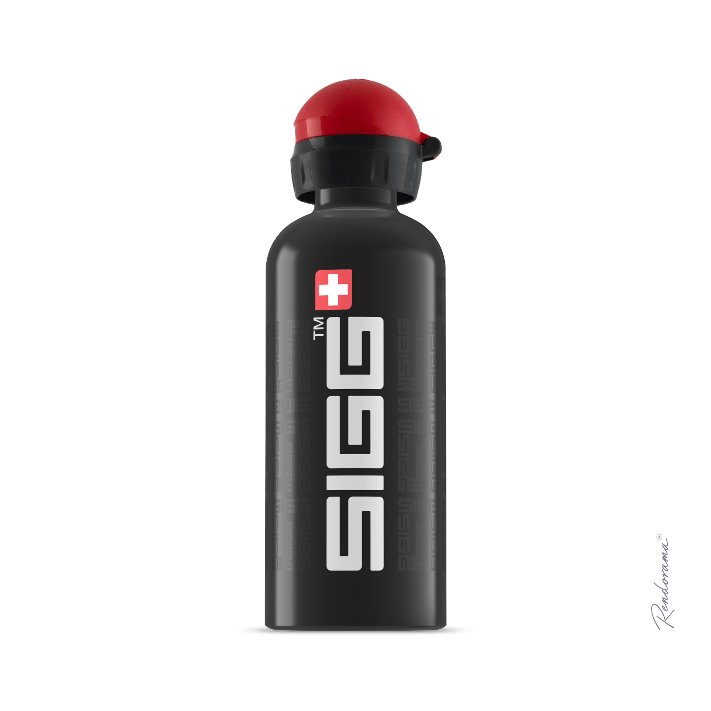 3D Aluflasche Schwarz